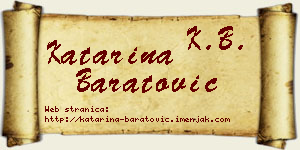 Katarina Baratović vizit kartica